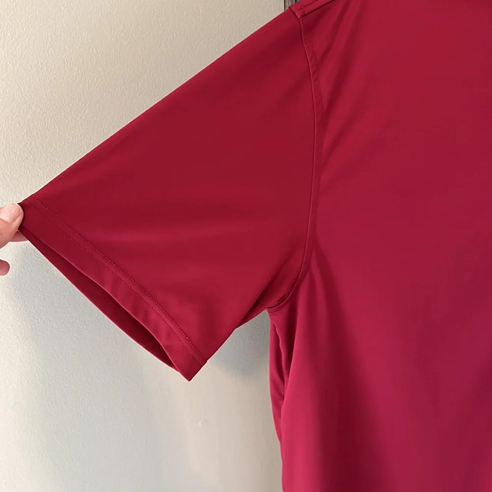 Mens red shirt sleeve polo size large from level wear - Picture 4 of 6